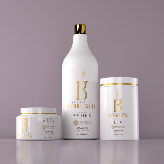 KIT BRAZILIAN NANO (NANOPLASTIA + NANOBOTOX + NANOMASK) - FS Hair Shop